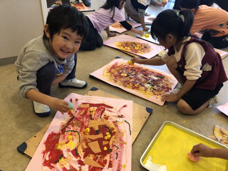 4歳児　そらチーム「お絵描きクッキングでピザ作りをしました！」