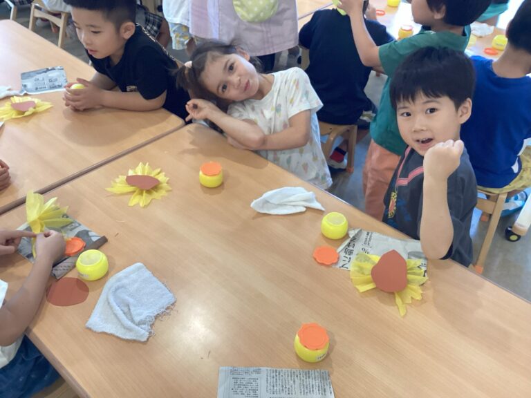 5歳児くじらチーム 「夏の制作大集合!」